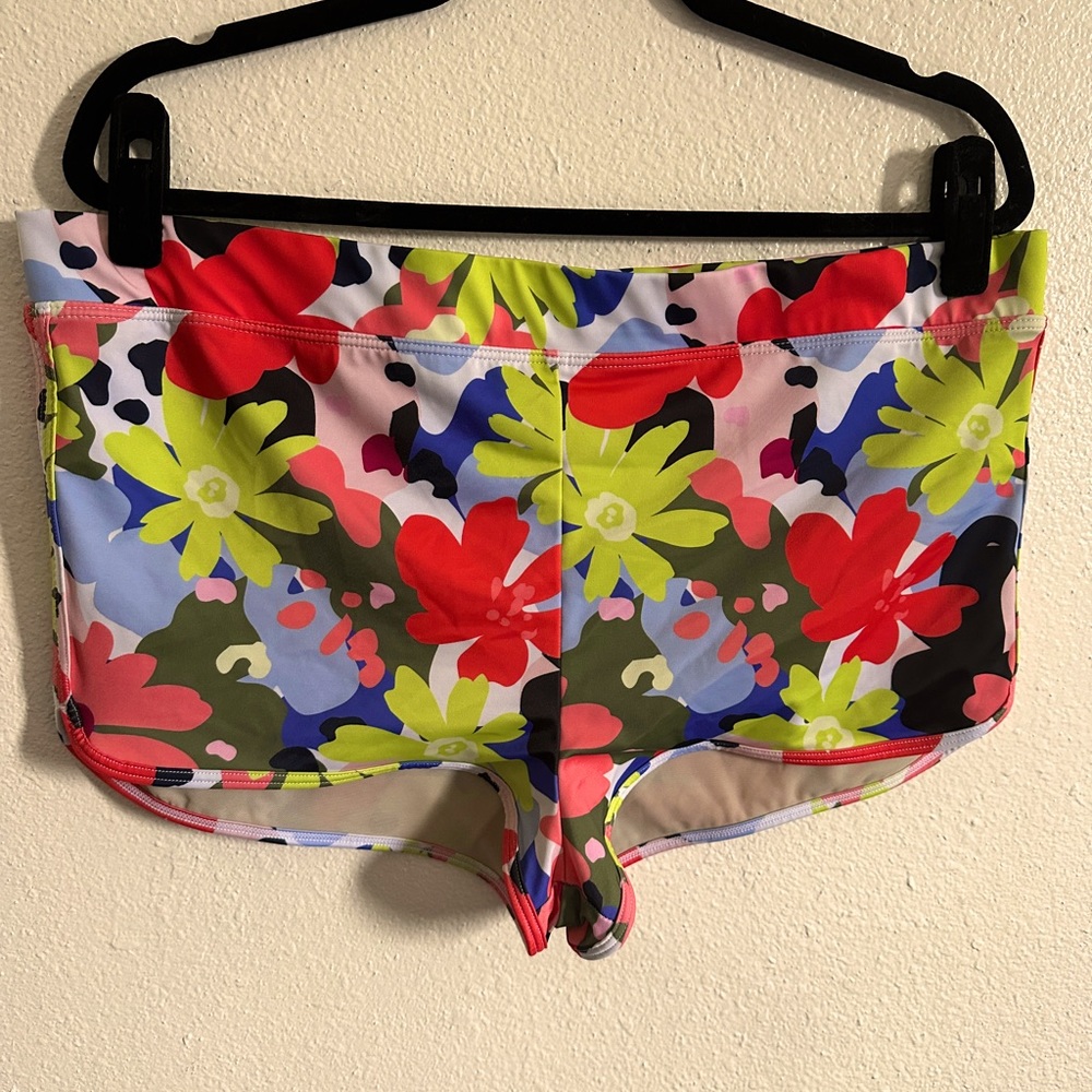 Floral swim short. Multi color swim shorts
